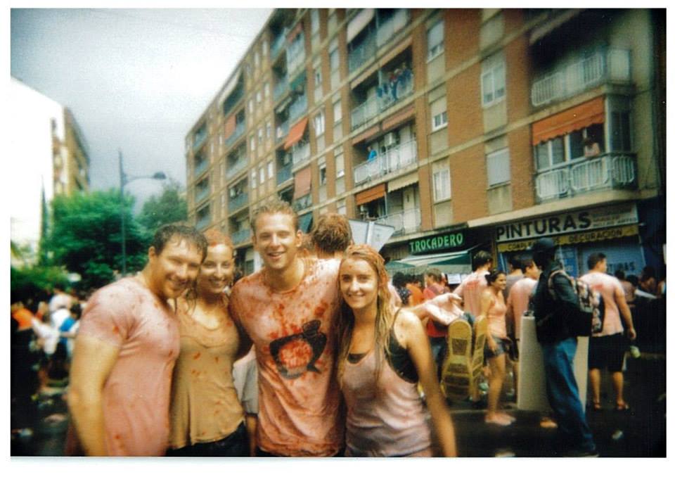 Tom & Friends soaked in tomato juice after La Tomatina